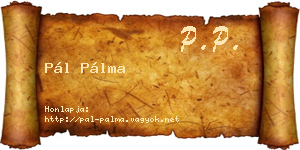 Pál Pálma névjegykártya